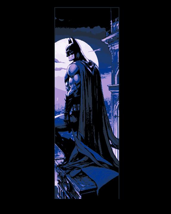 Fan Art of DC Comic Character Batman overlooking Gotham - Set of 3 Bookmarks 3d model