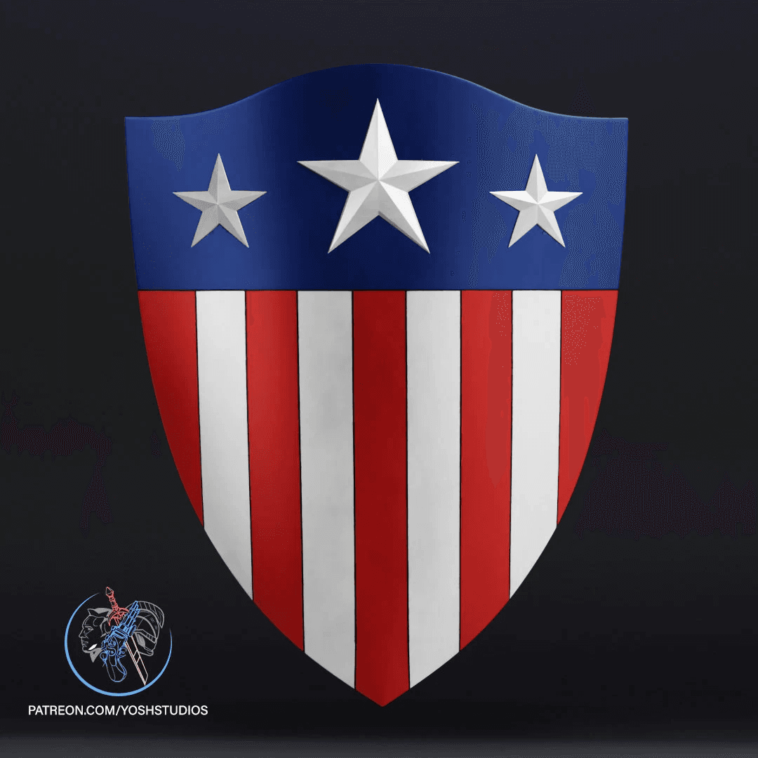 WW2 Captain America Shield 3D Print File STL 3d model