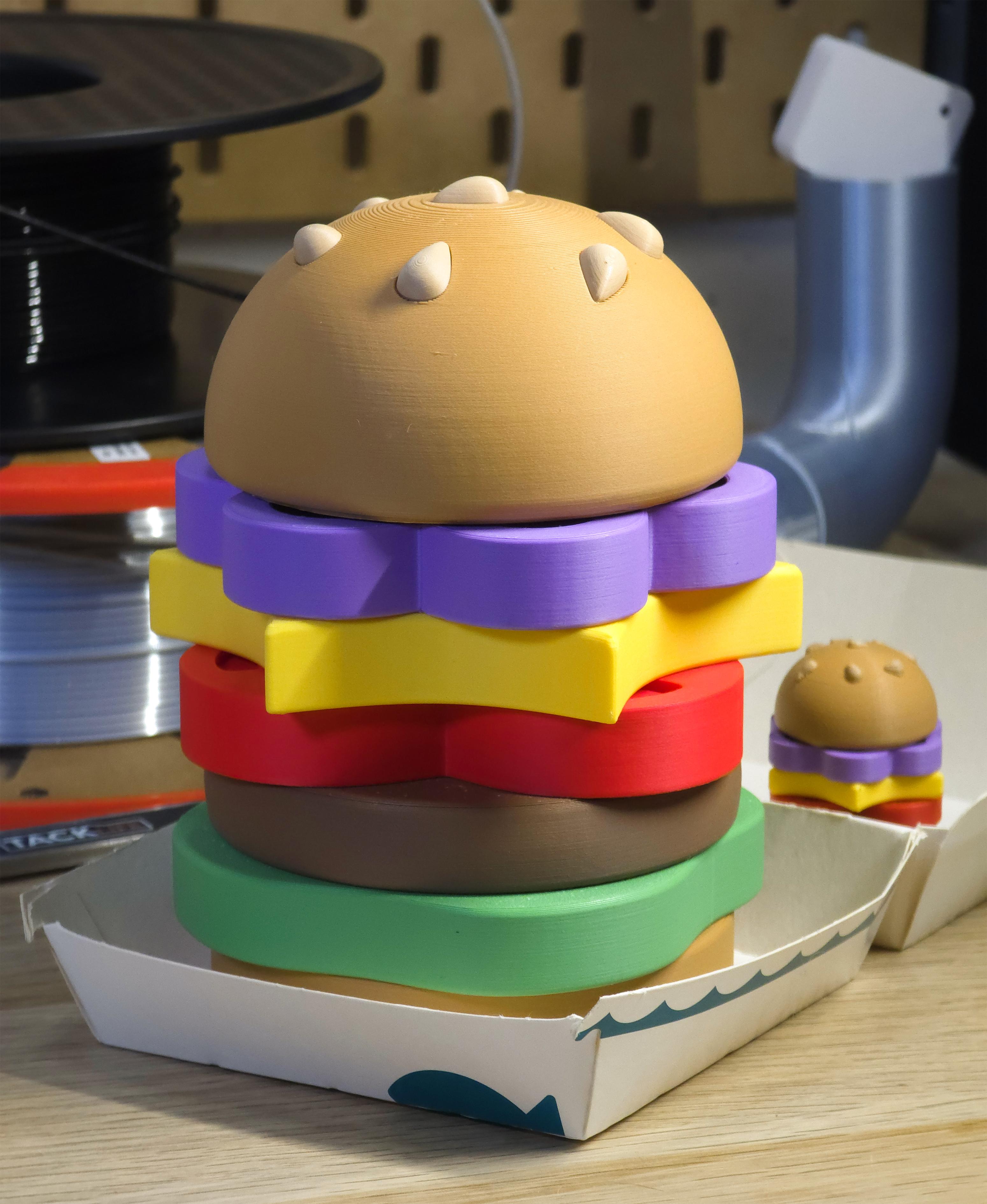 Modular Spinning Burger - Big & Medium 3d model