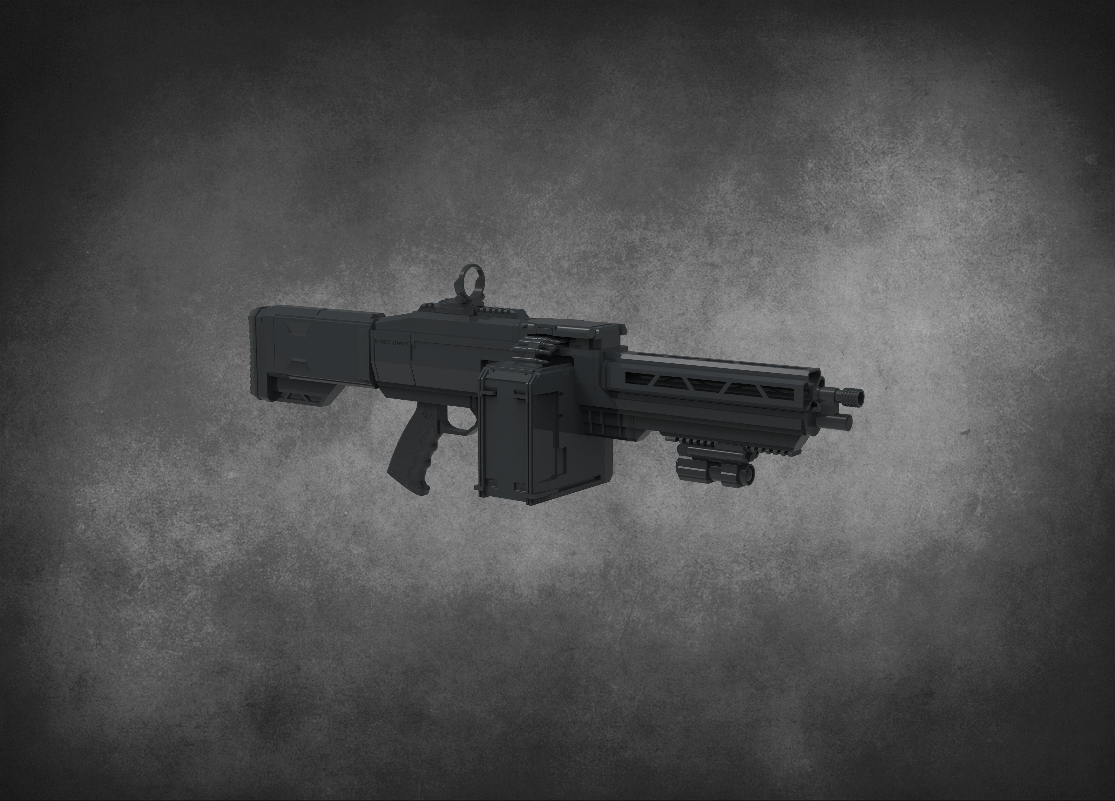 Helldivers 2 - M-105 Stalwart Light Machine Gun Stratagem - High Quality 3D Print Model!  3d model