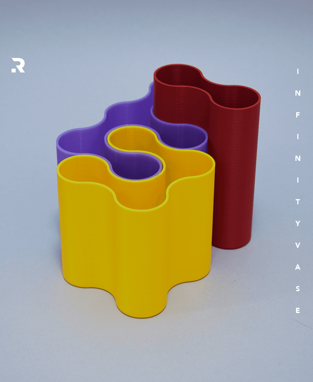 Infinity Vase (No Support)- Modular Vase System *by RNDM3D* 3d model
