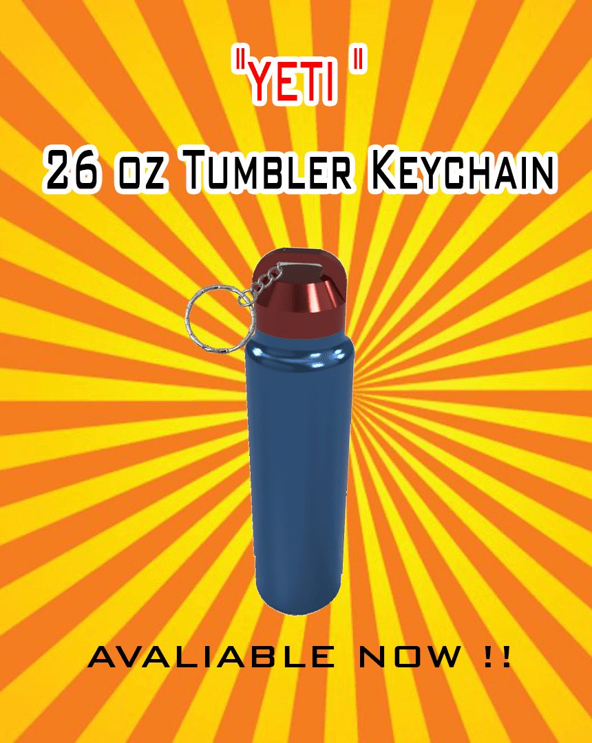 "YETI" 26 oz Water Bottle Keychain 3d model