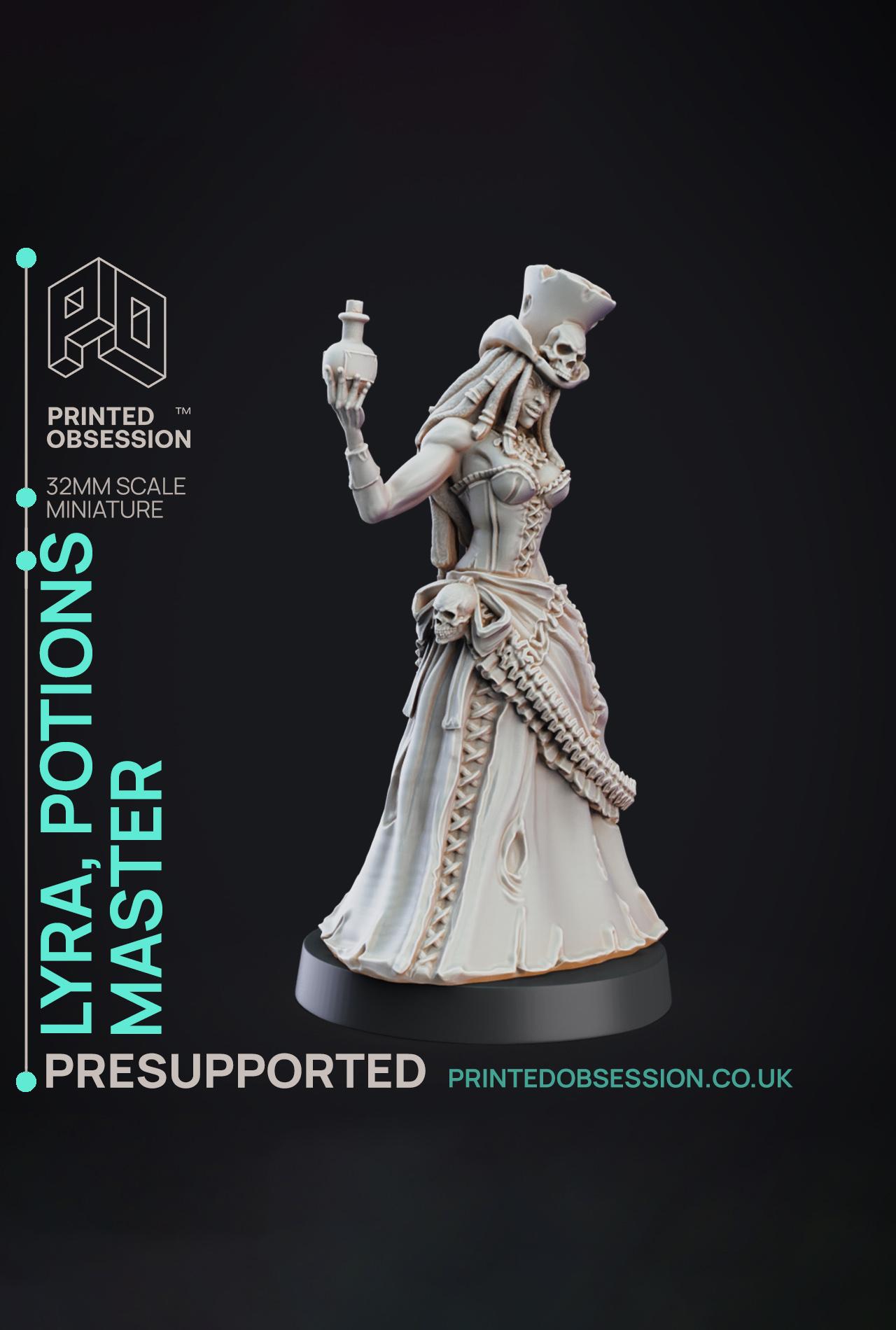 Potion Lady - Puppet Master Show - PRESUPPORTED - Illustrated and Stats - 32mm scale			 3d model