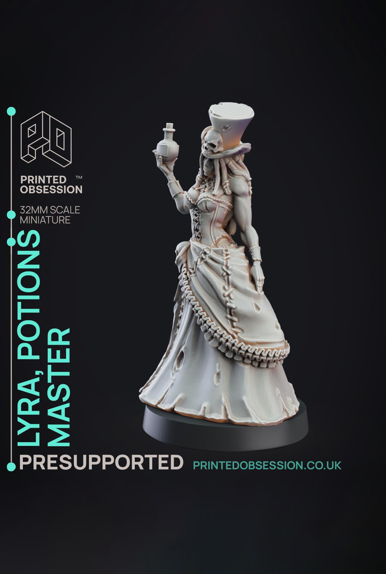 Potion Lady - Puppet Master Show - PRESUPPORTED - Illustrated and Stats - 32mm scale			 3d model