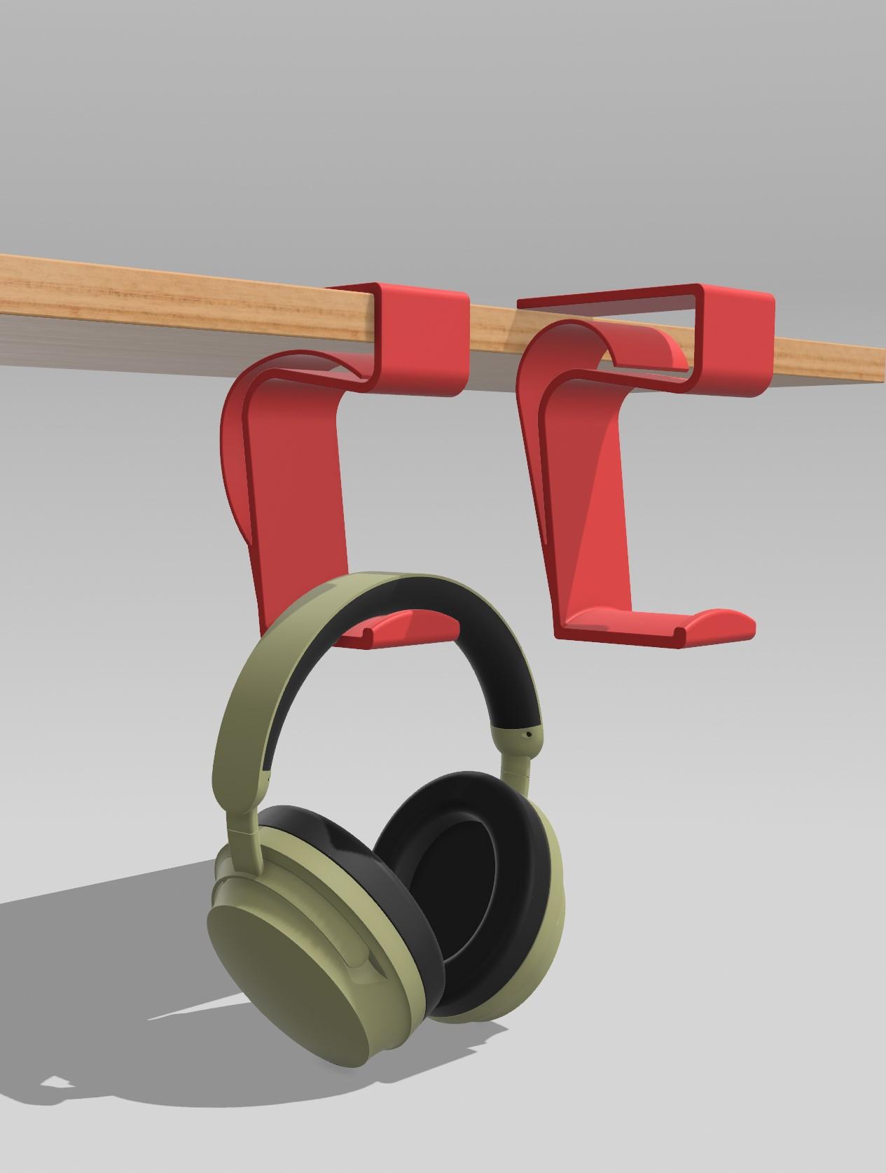 Headphone stand for a desk or shelf 3d model