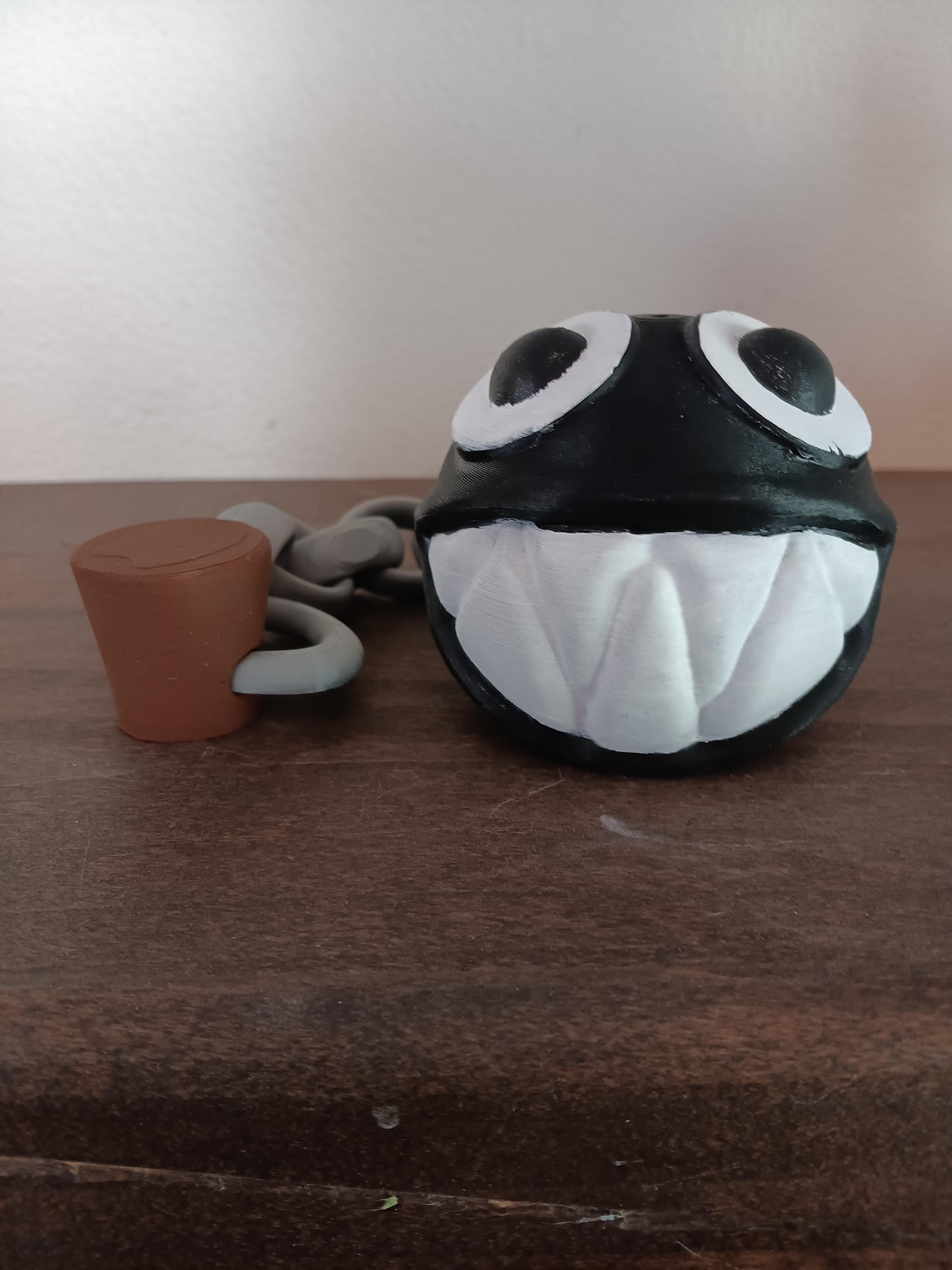 chain chomp with slots for magnets - print in place - flexi fidget toy 3d model