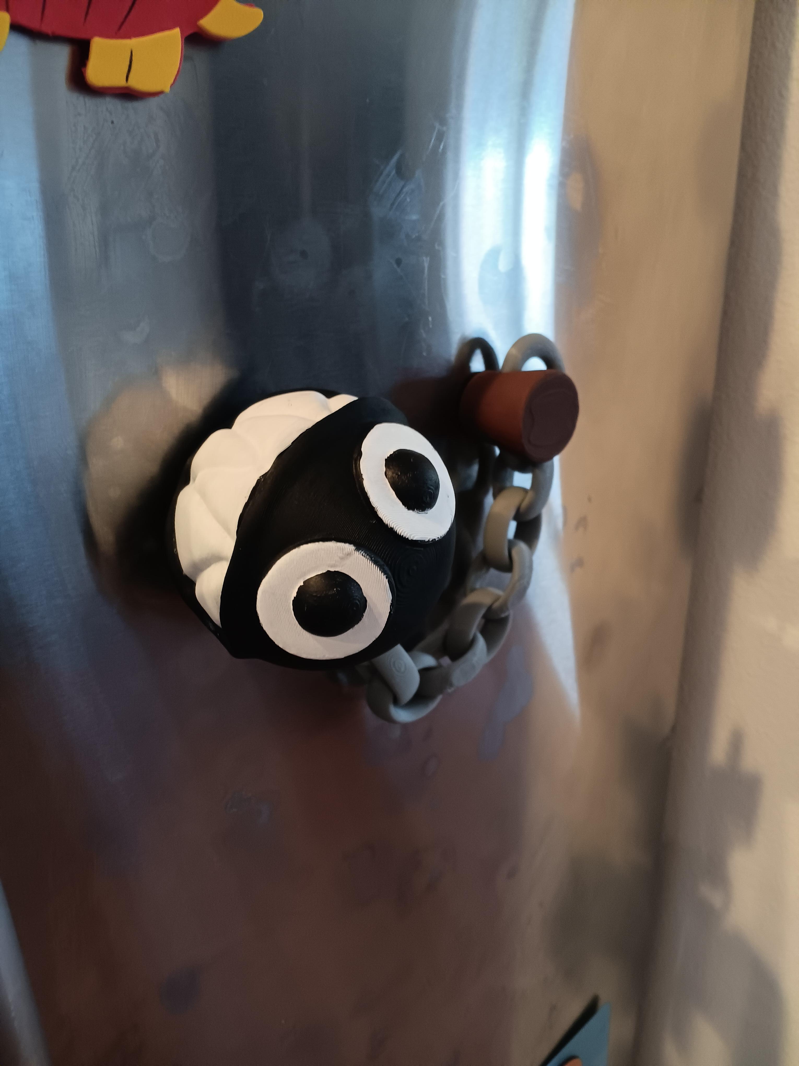 chain chomp with slots for magnets - print in place - flexi fidget toy 3d model