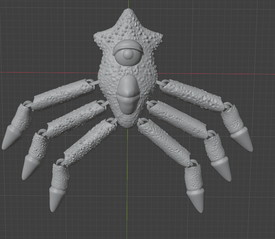 flexi squid monster by timmy tombstone 3d model