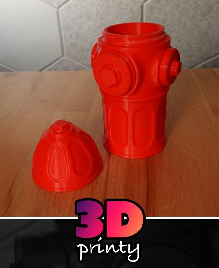 Screw Top Fire Hydrant Container 3d model
