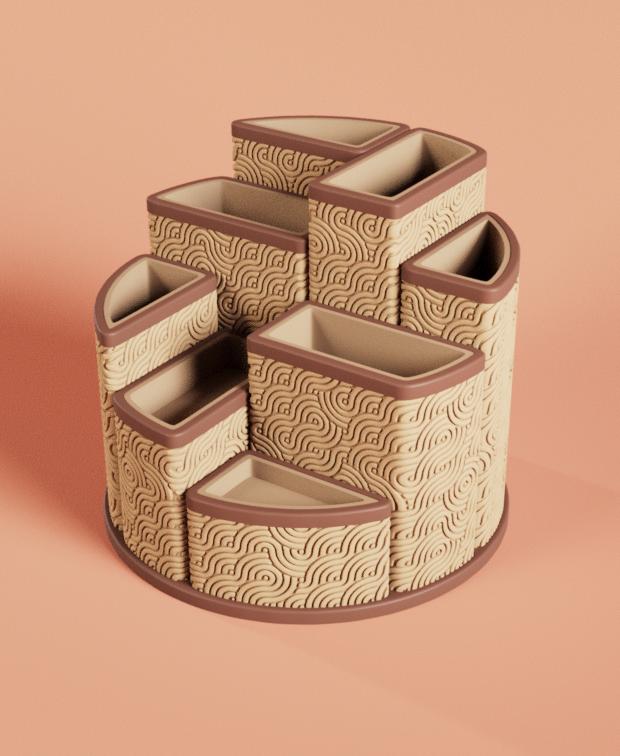 Desk Organizer 7X7 Ramen 3d model