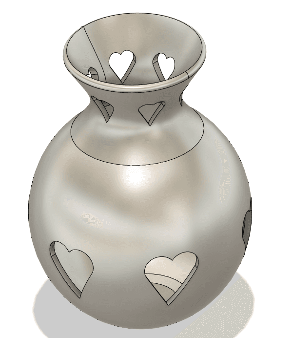 Heart vase v1 v1.step 3d model