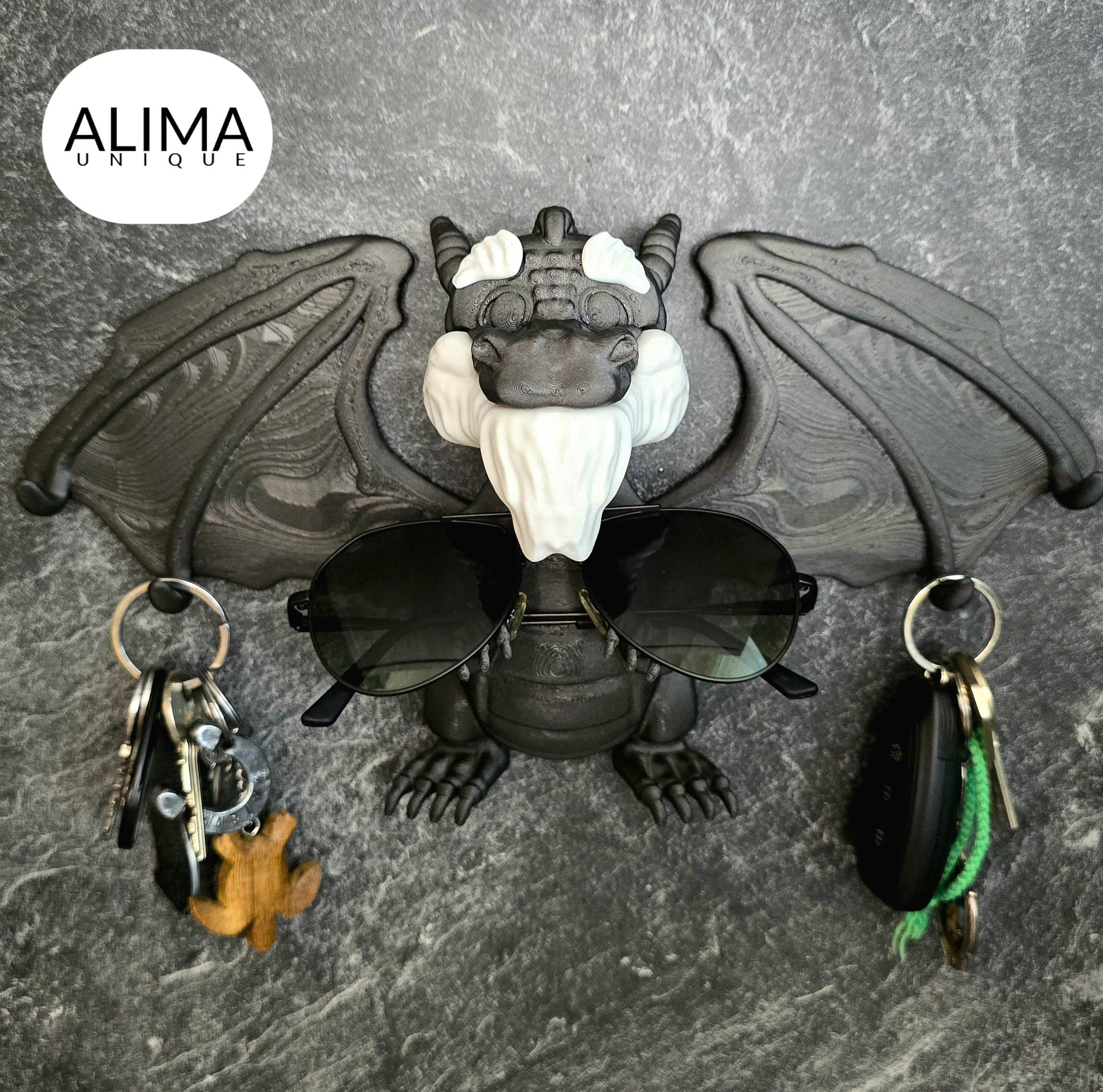 Grandpa dragon - Wall mount key holder 3d model