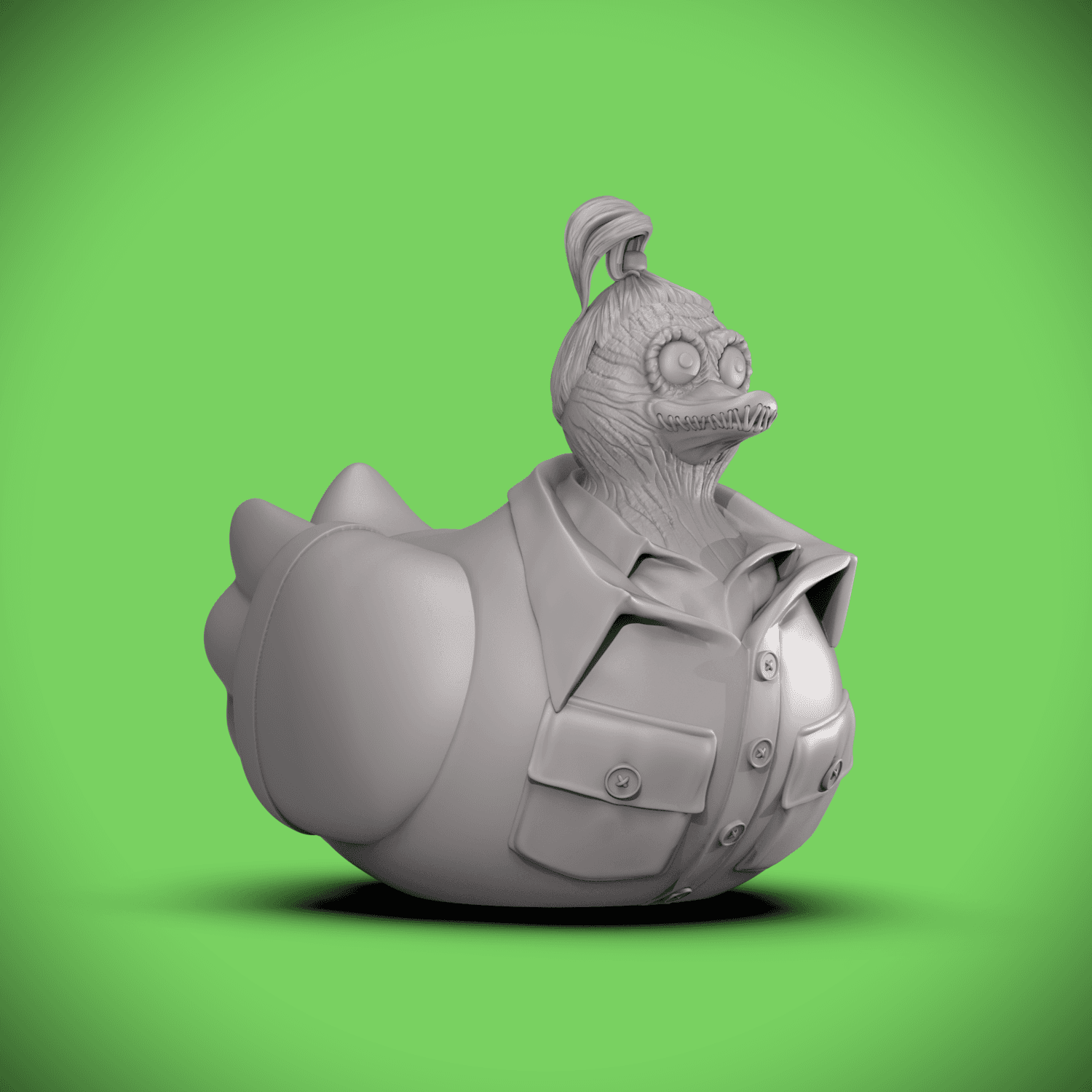 Harry the Hunter Ducky (Beetlejuice Shrunken Head) +BambuAMS Colored Files 3d model