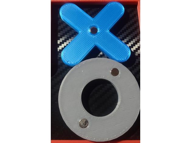 Magnetic tic tac toe board 3d model