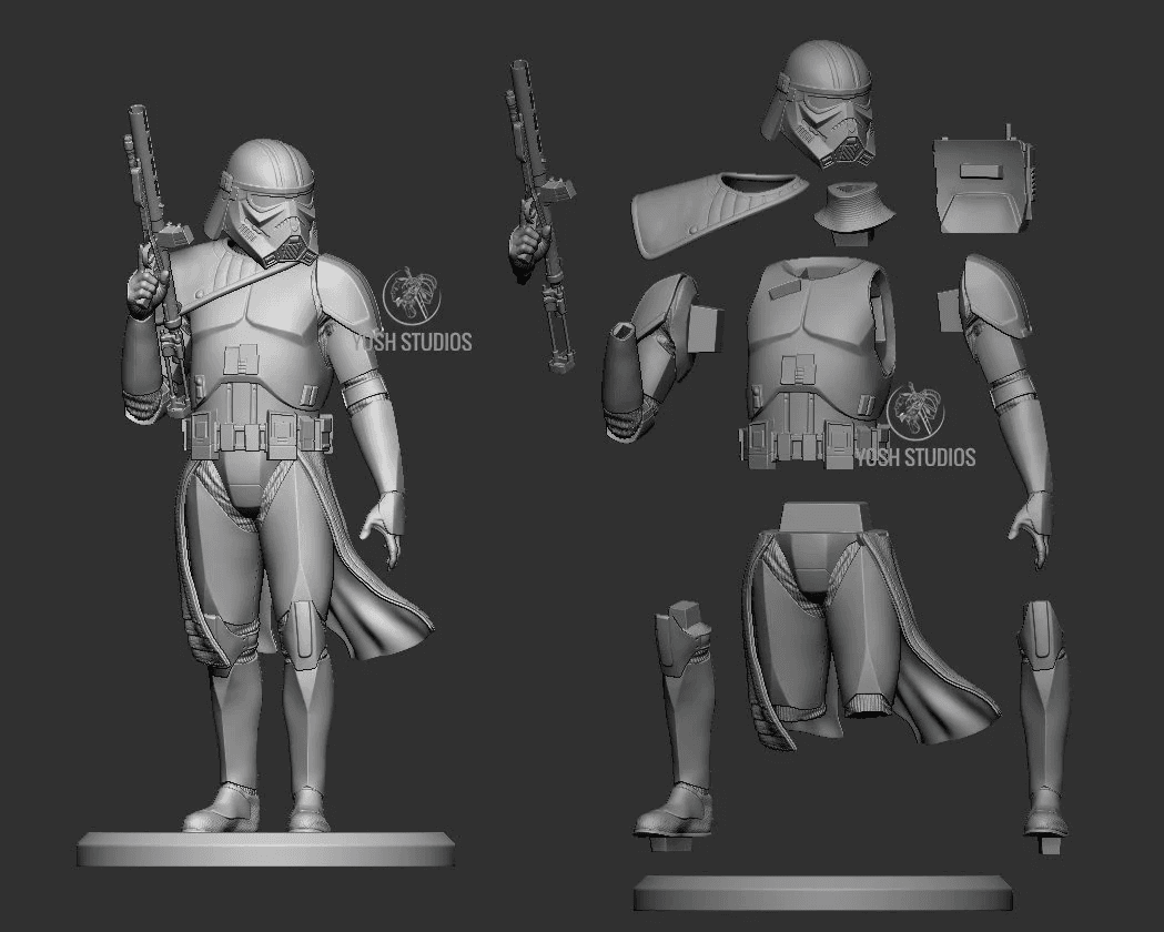 Purge Trooper Statue Pose 1 3d Print File STL 3d model