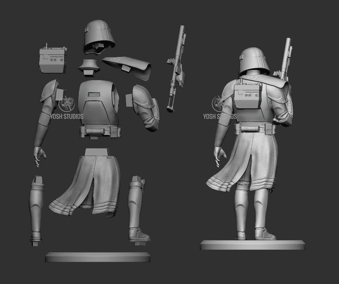 Purge Trooper Statue Pose 1 3d Print File STL 3d model