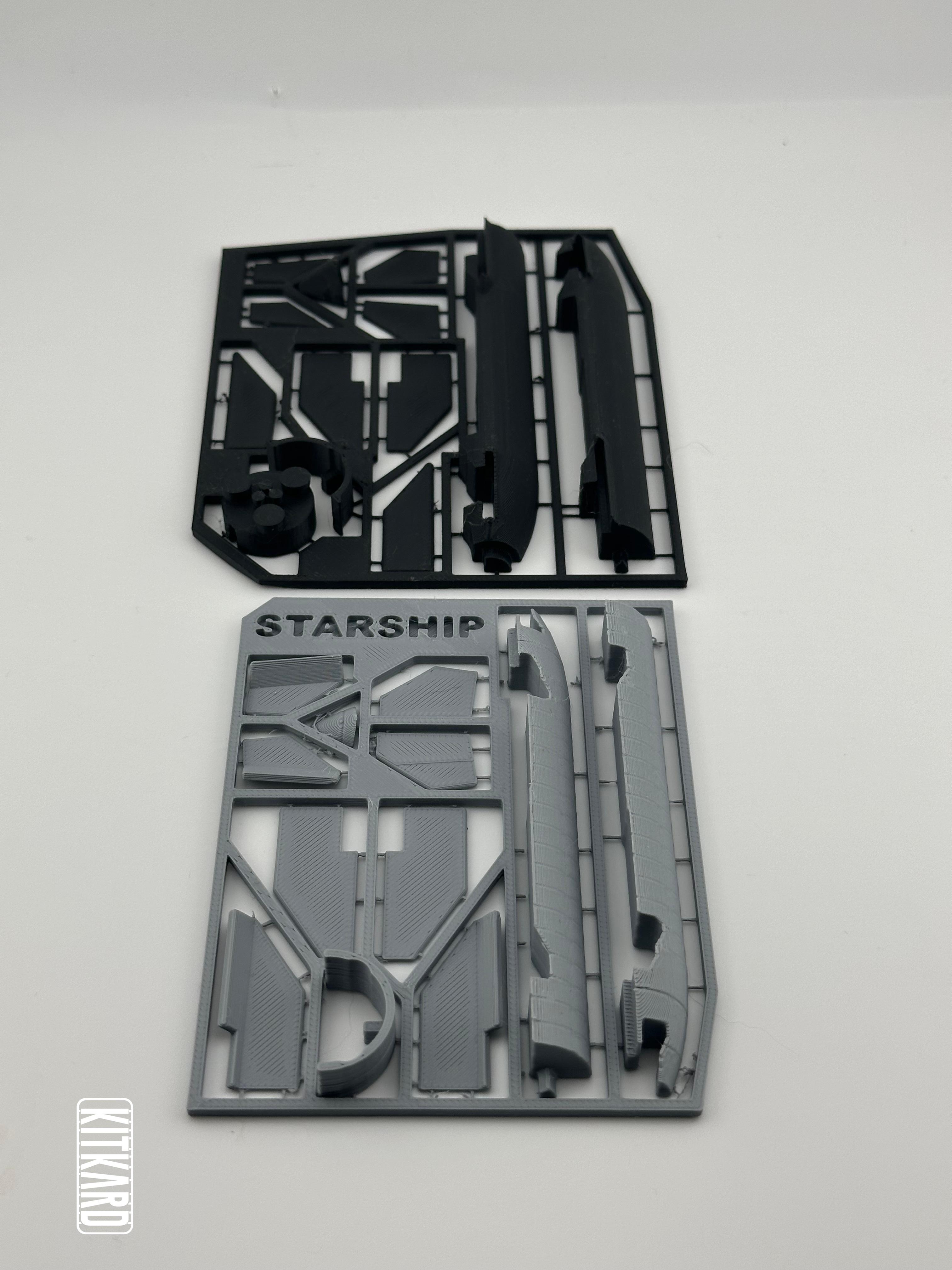 Starship rocket Kit card 3d model