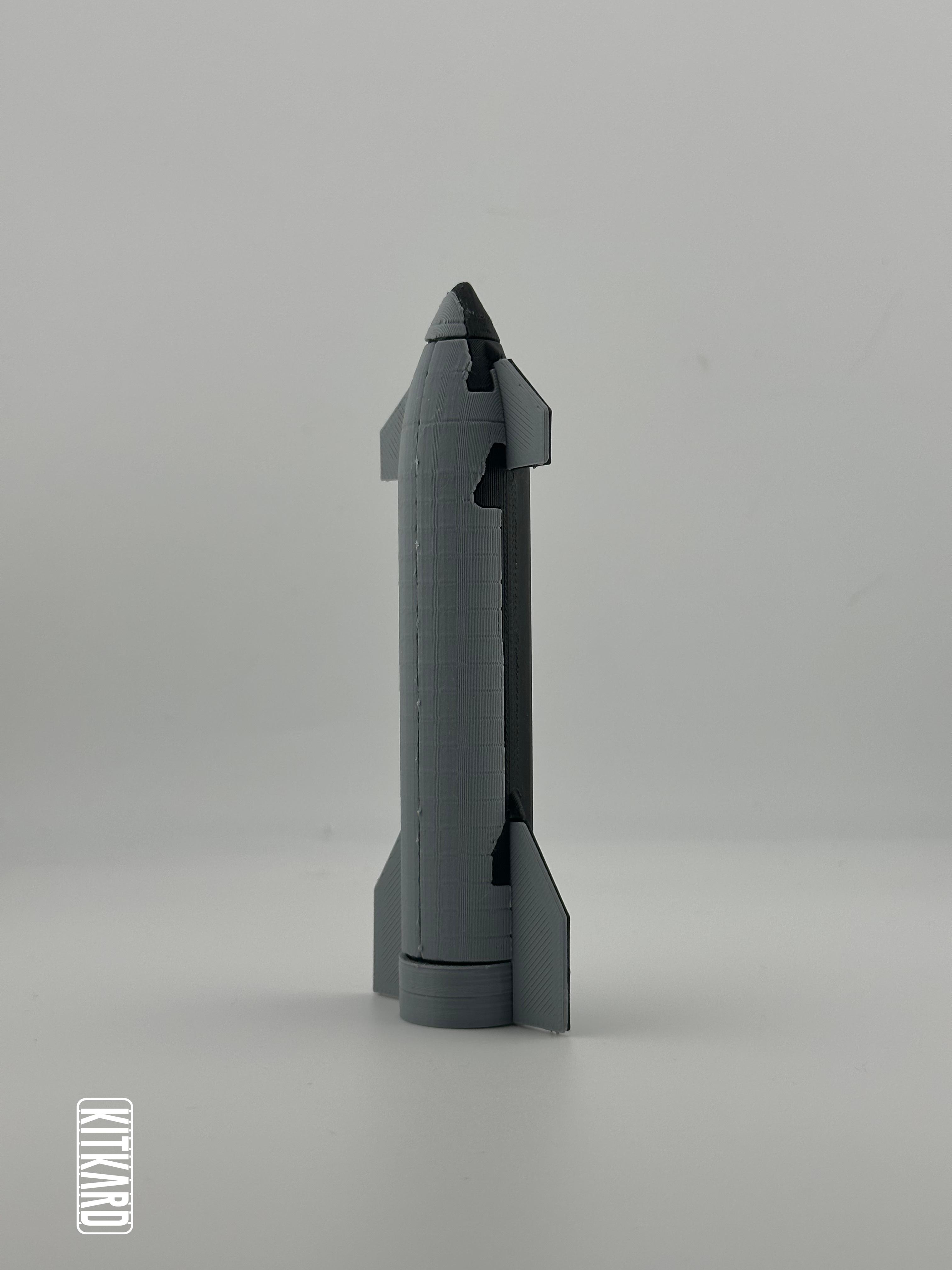 Starship rocket Kit card 3d model