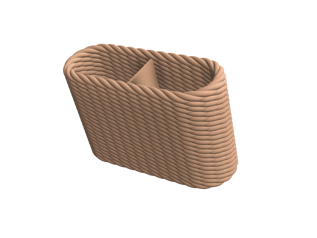 Rope Weave Planter combo 3d model