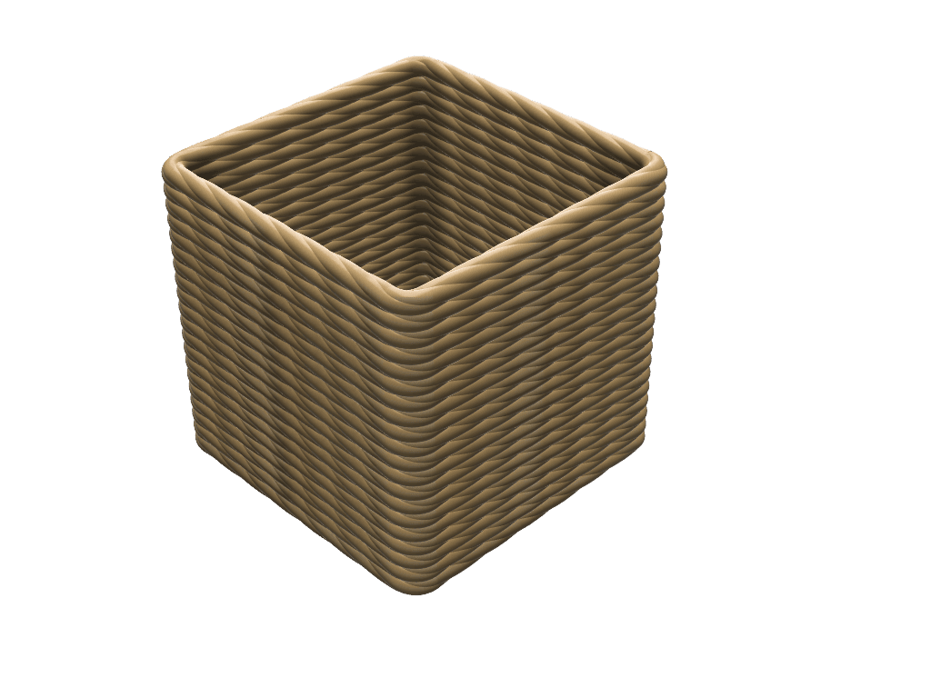 Rope Weave Planter combo 3d model