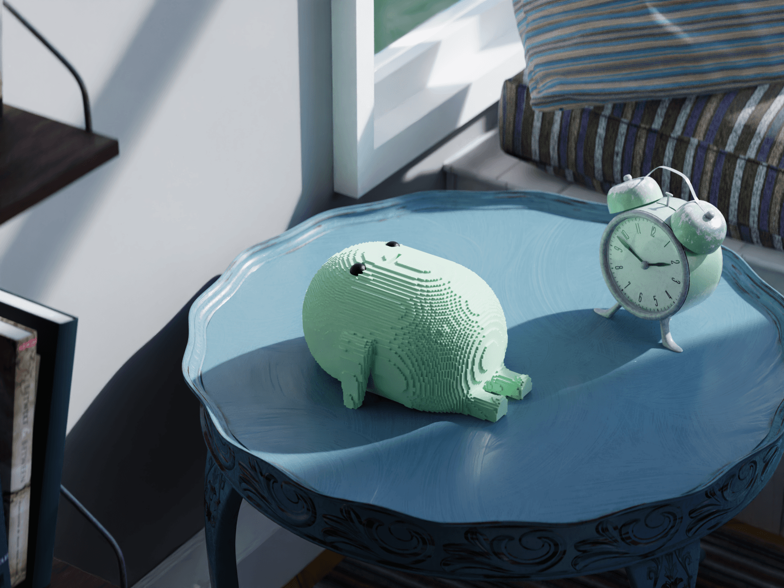 The Marshmallow Guardian: smooth, knitted and bircked 3d model