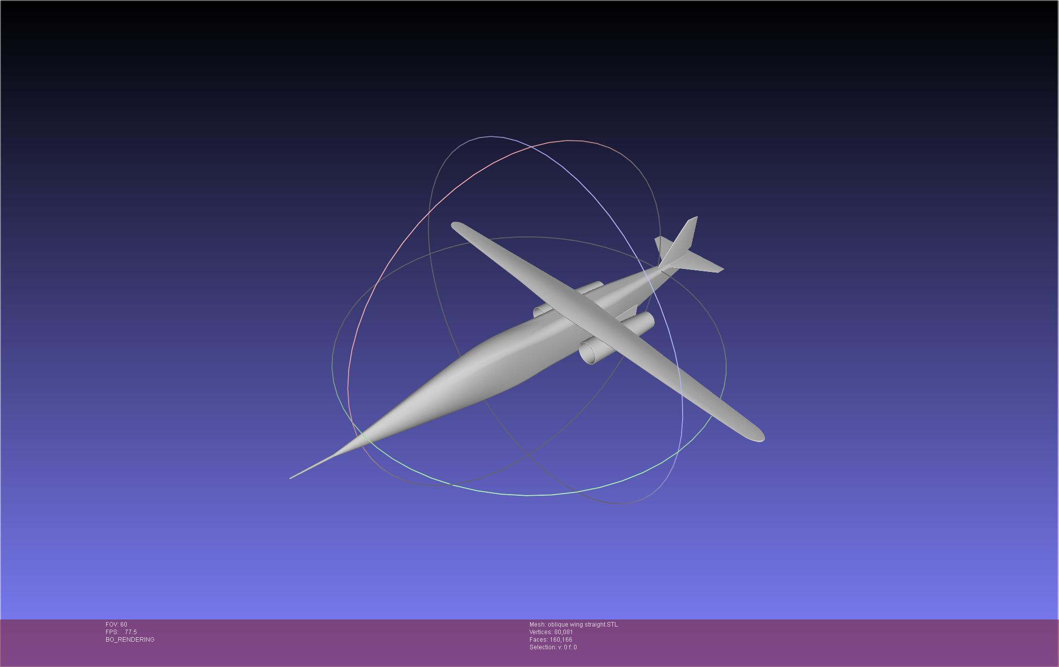 NASA AD-1 Oblique Wing Model 3d model