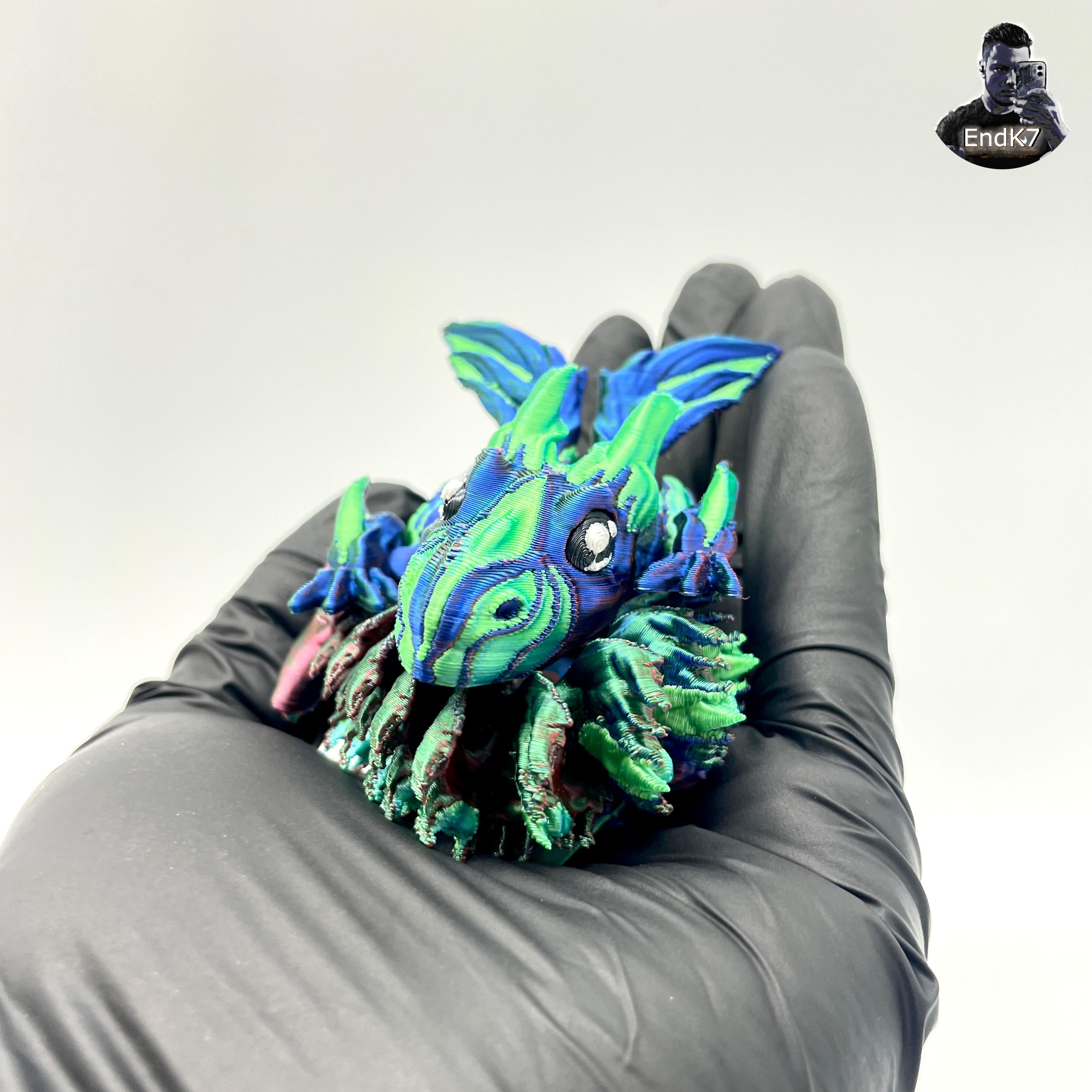 Majestic Baby Dragon 🐉 - Multicolor - Articulated - Print in Place - No Supports 3d model