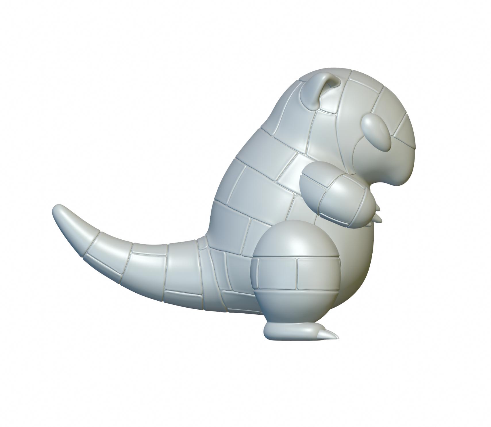 Pokemon Sandshrew #27 - Optimized for 3D Printing 3d model