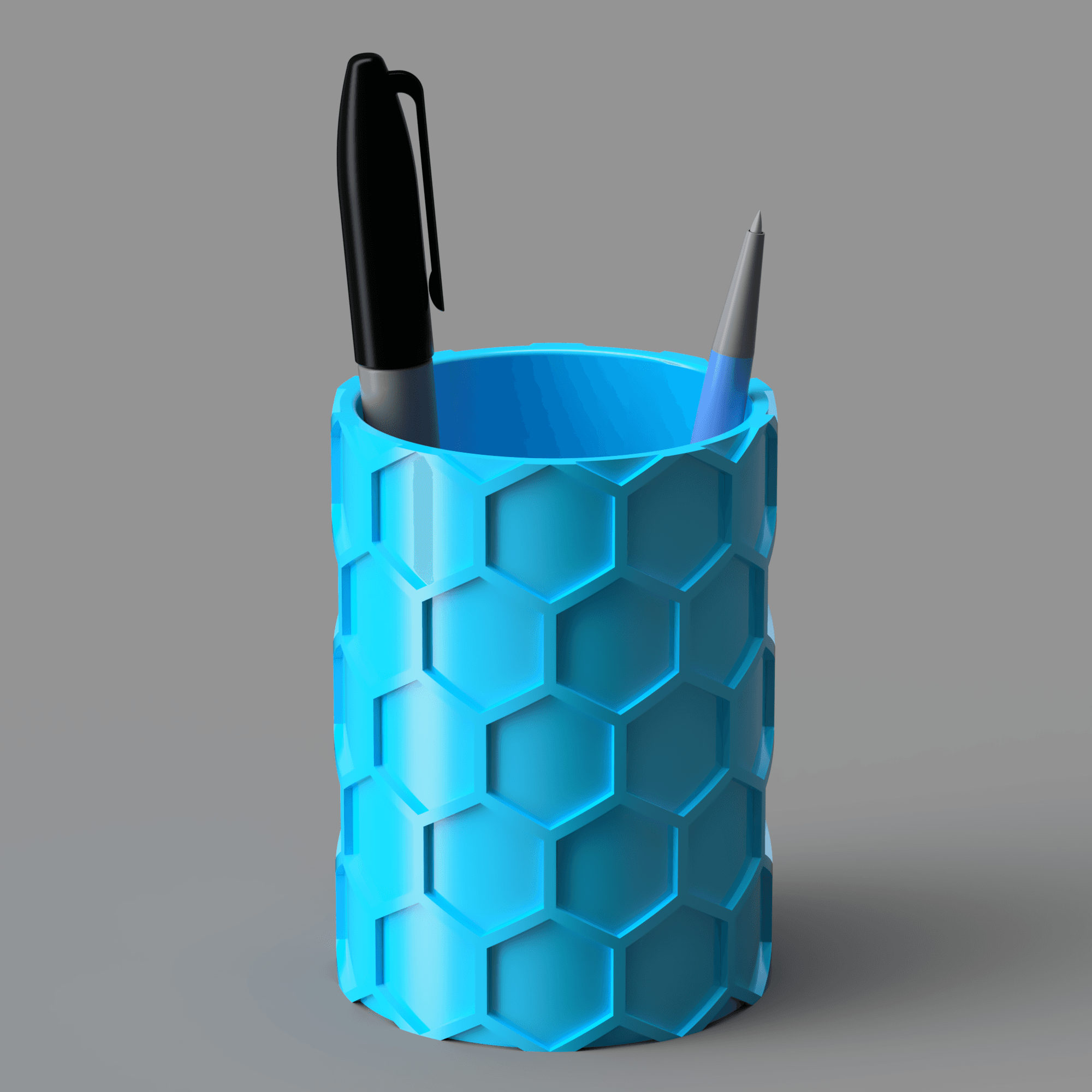 Hexagon Pen Cup 3d model