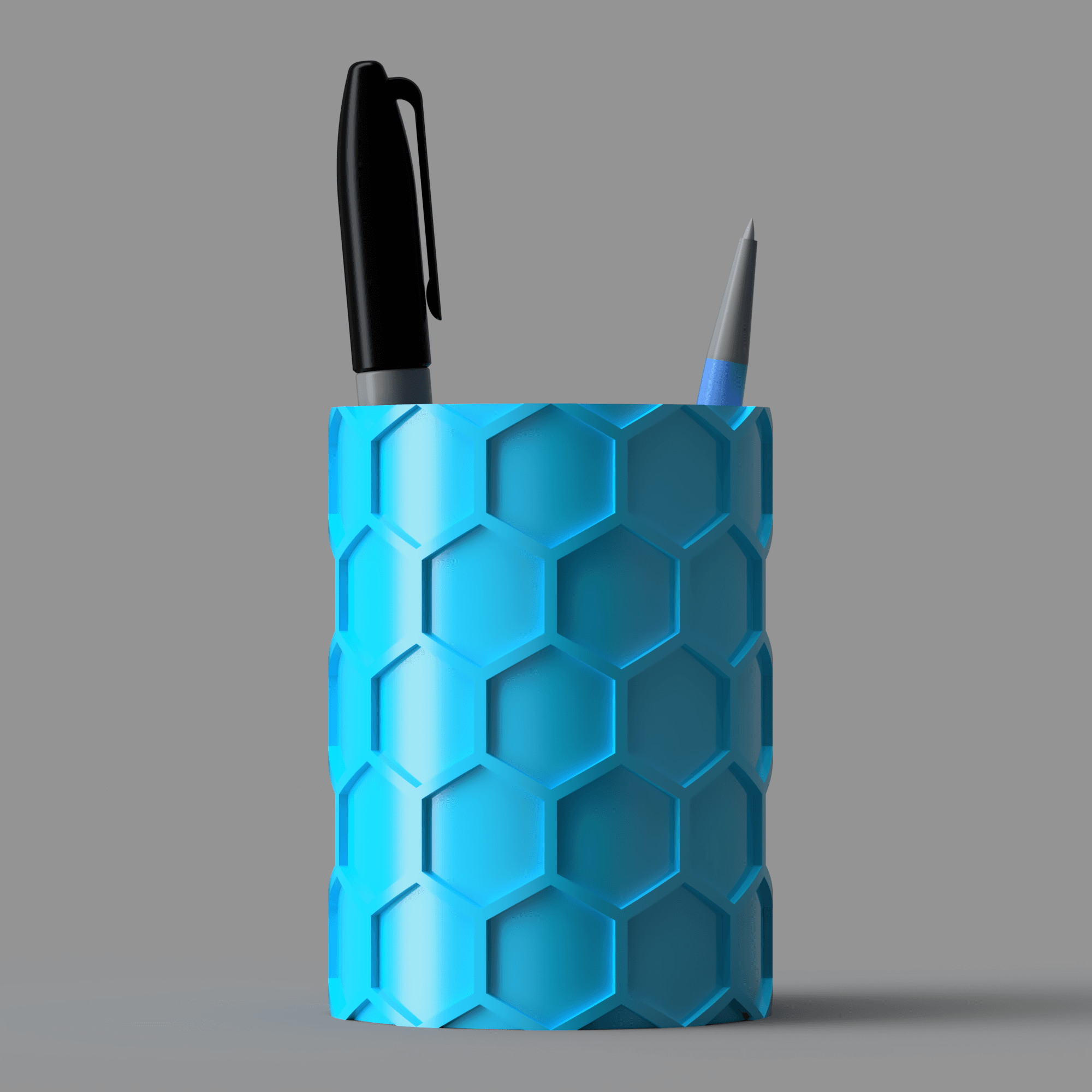 Hexagon Pen Cup 3d model