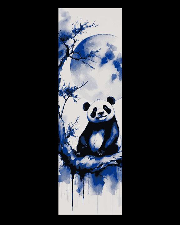 The peace loving panda basking in the Moonlight Ink painting - Set ob Bookmarks 3d model