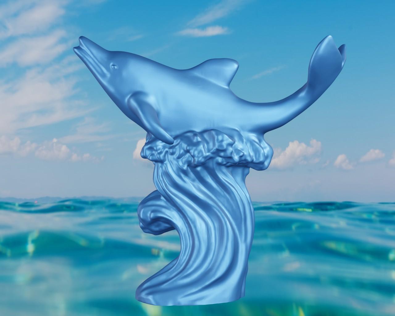 Dolphin wave 2 3d model