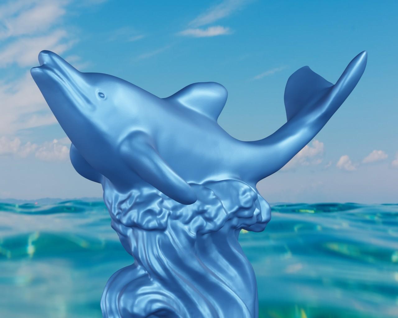 Dolphin wave 2 3d model