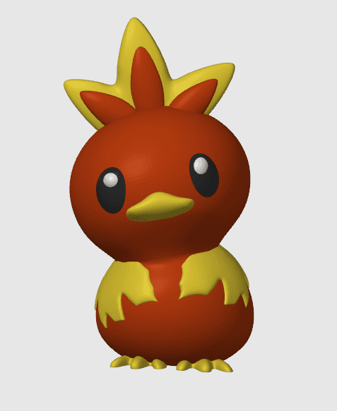 torchic Pokemon (no support, 3mf included) 3d model
