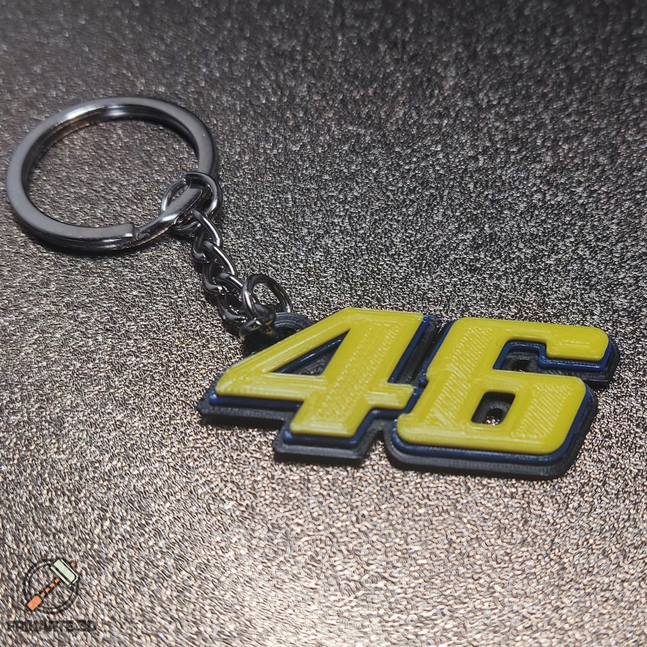 Valentino Rossi 46 Keychain 3d model