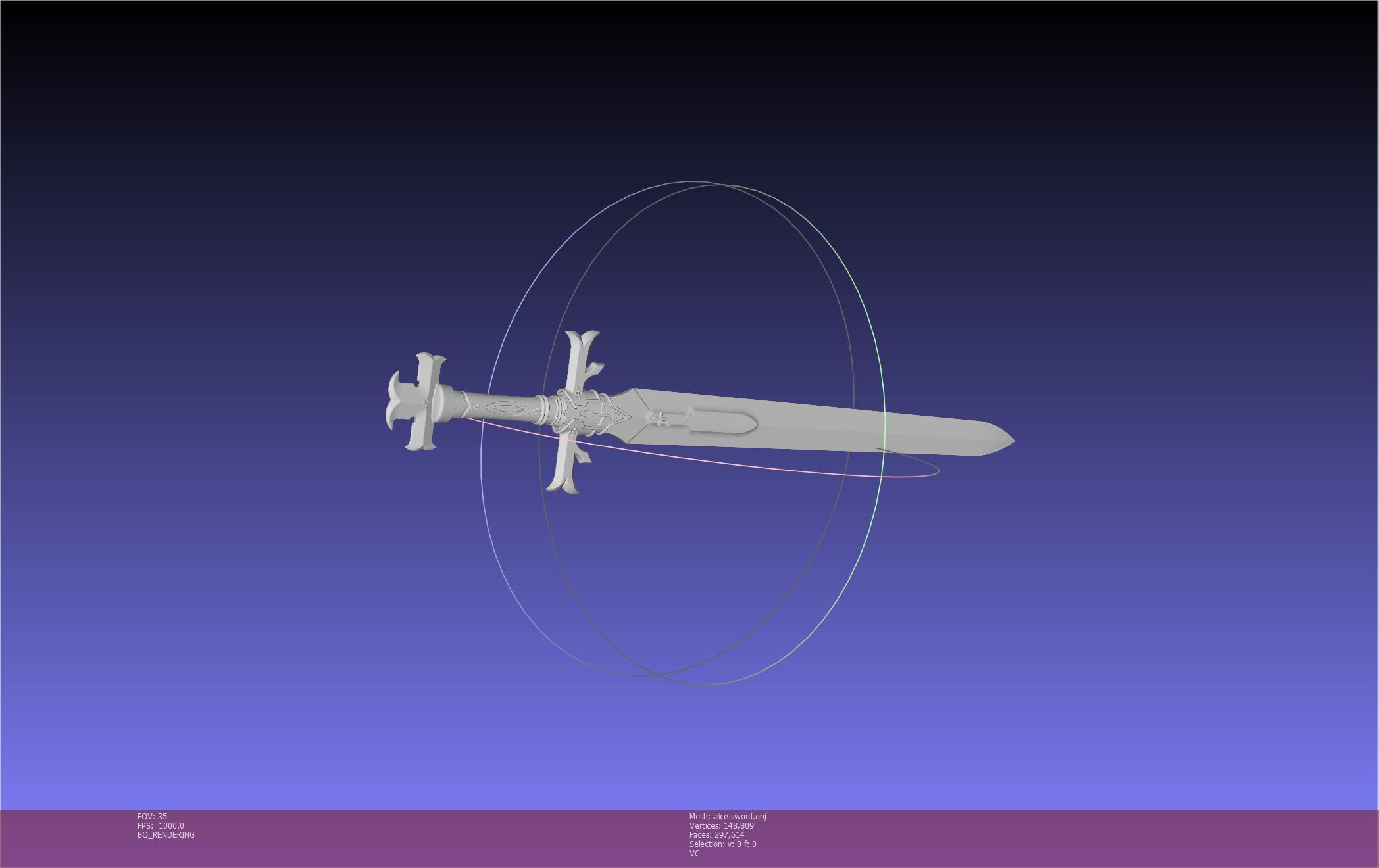 Sword Art Online Alicization Alice Sword Printable Assembly 3d model