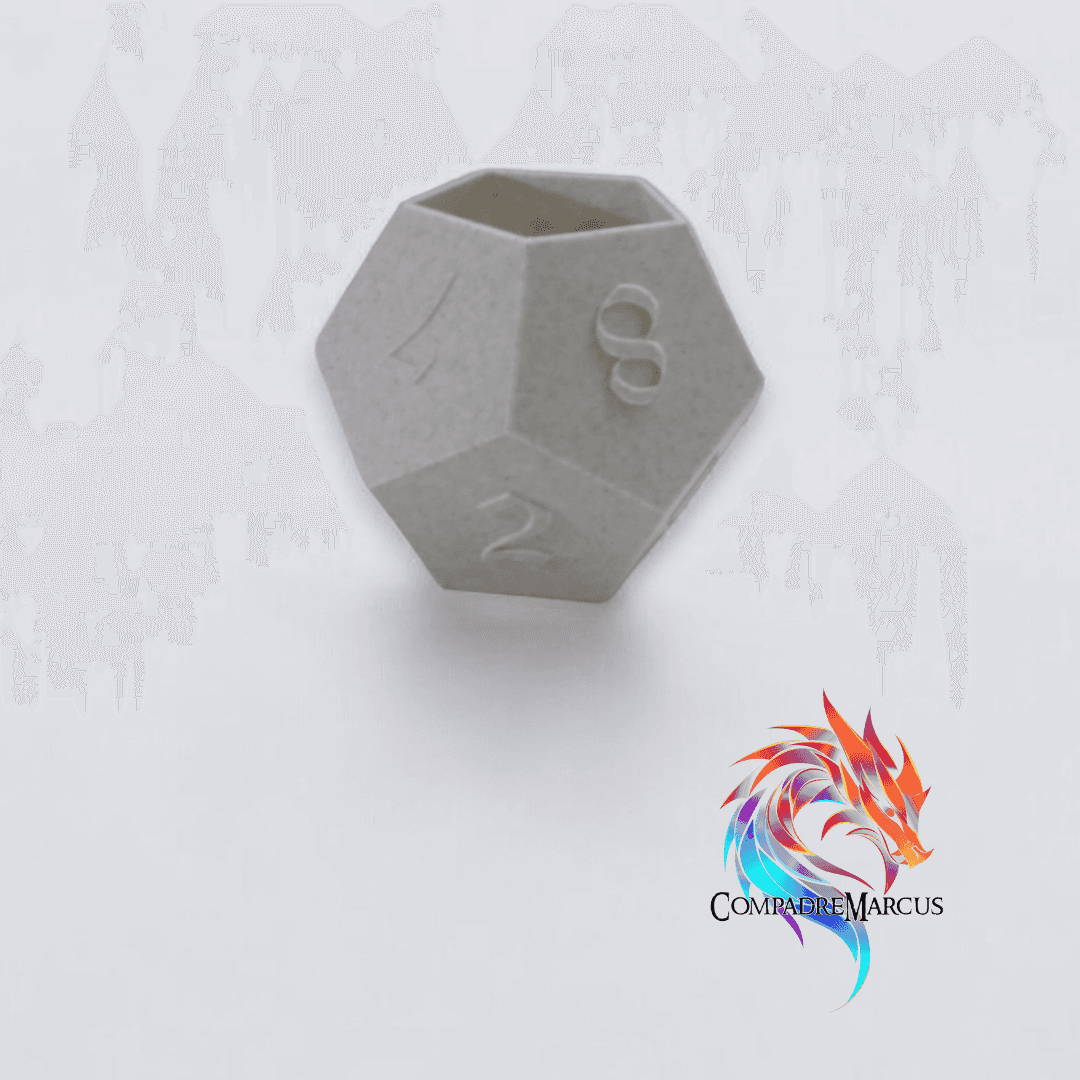 Planter dice polyhedron 3d model