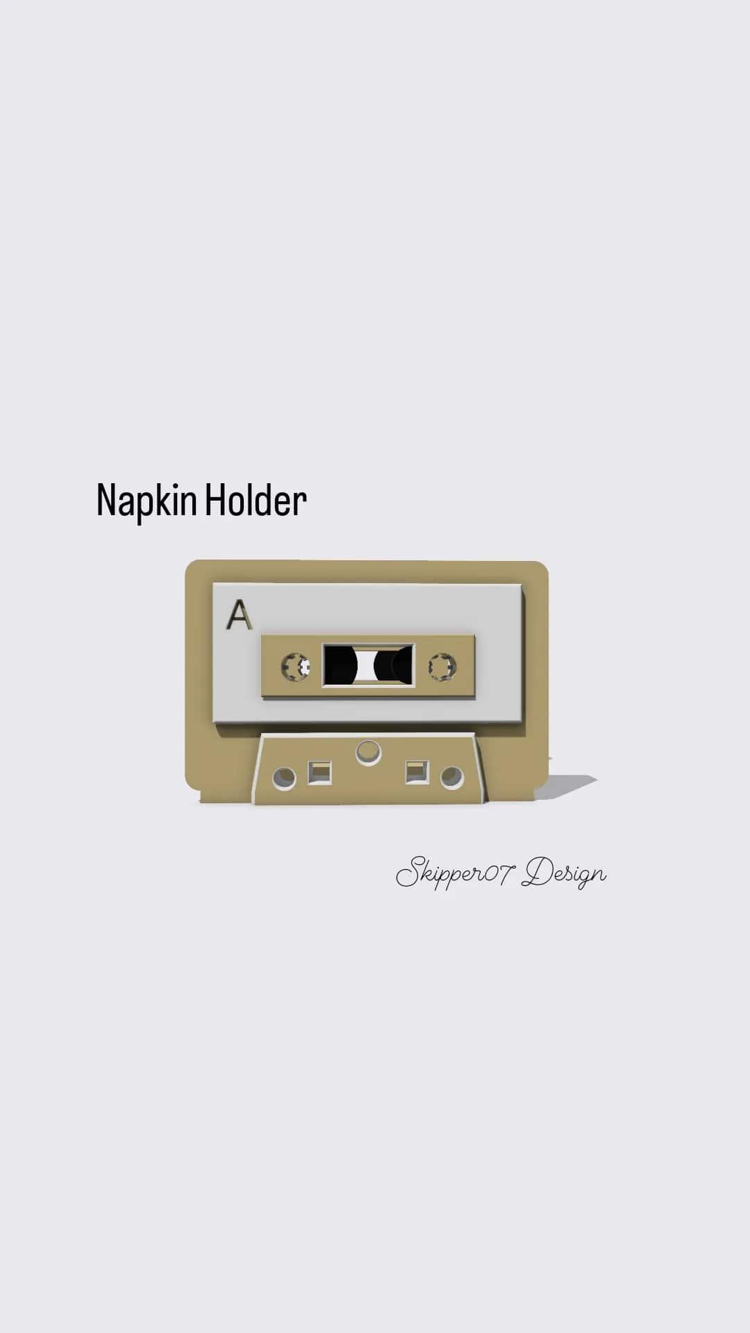 Cassette Tape Napkin Holder.stl 3d model