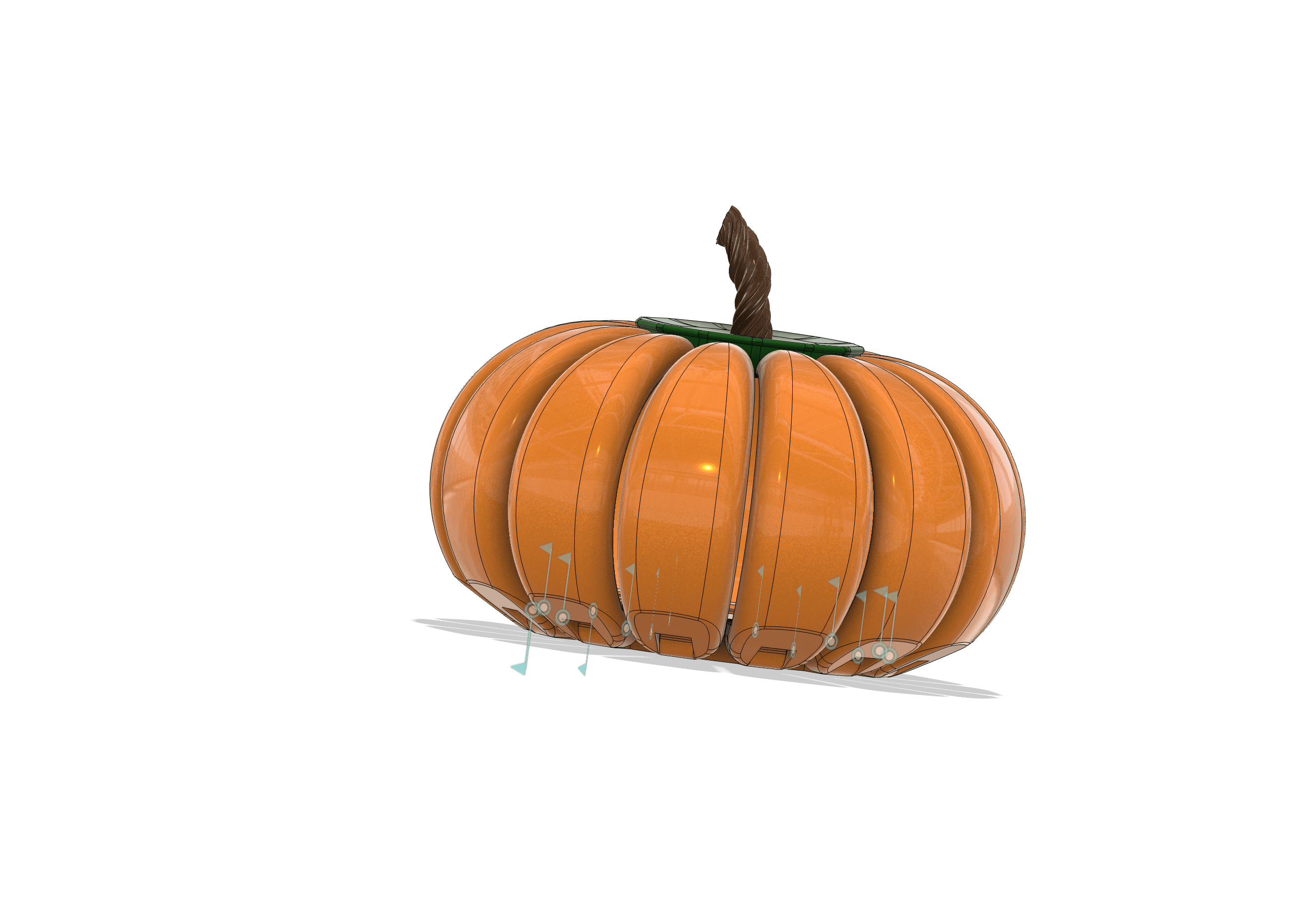 Articulated Pumpkin Model - Container  3d model