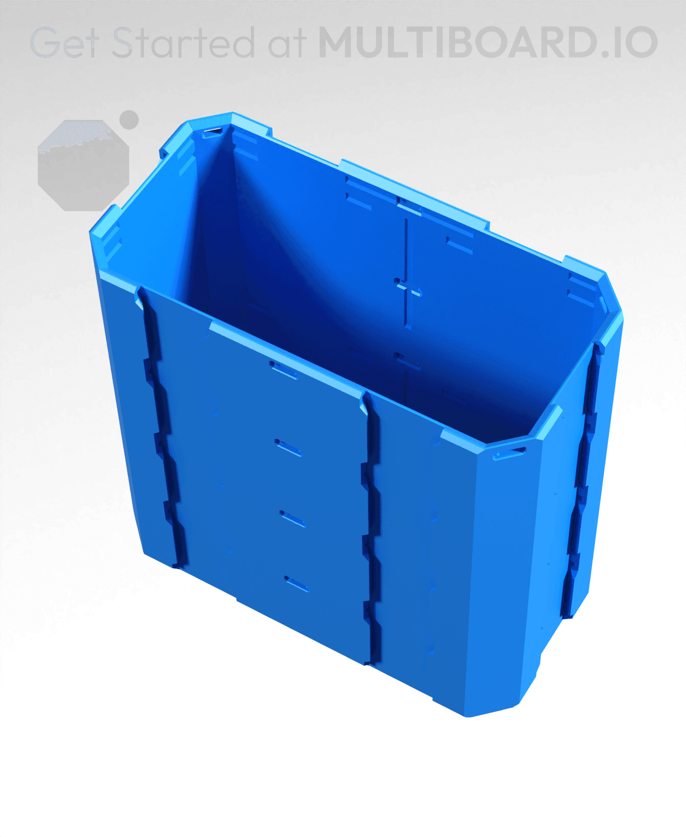 2x1x2 - Full Multipoint Rail - Standard Click-In Multibin Shell Extension 3d model