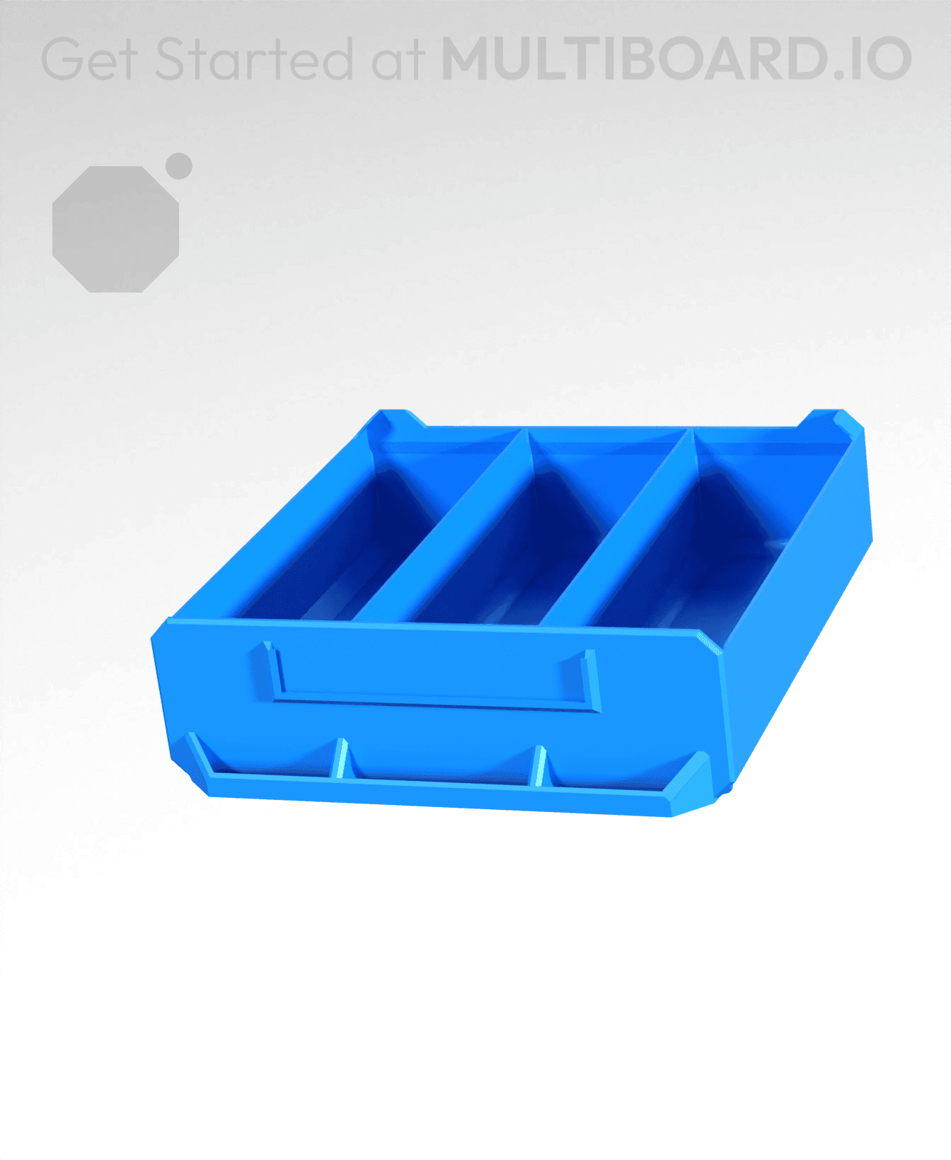 3x1x3-Deep - Linear Divided - Multibin Simple Drawer 3d model