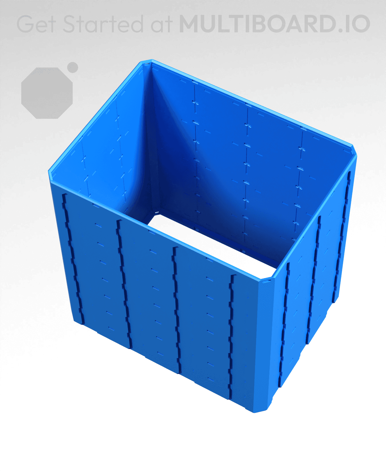 4x3x4 - Topped Multipoint Rail - Standard Click-In Multibin Shell Extension 3d model