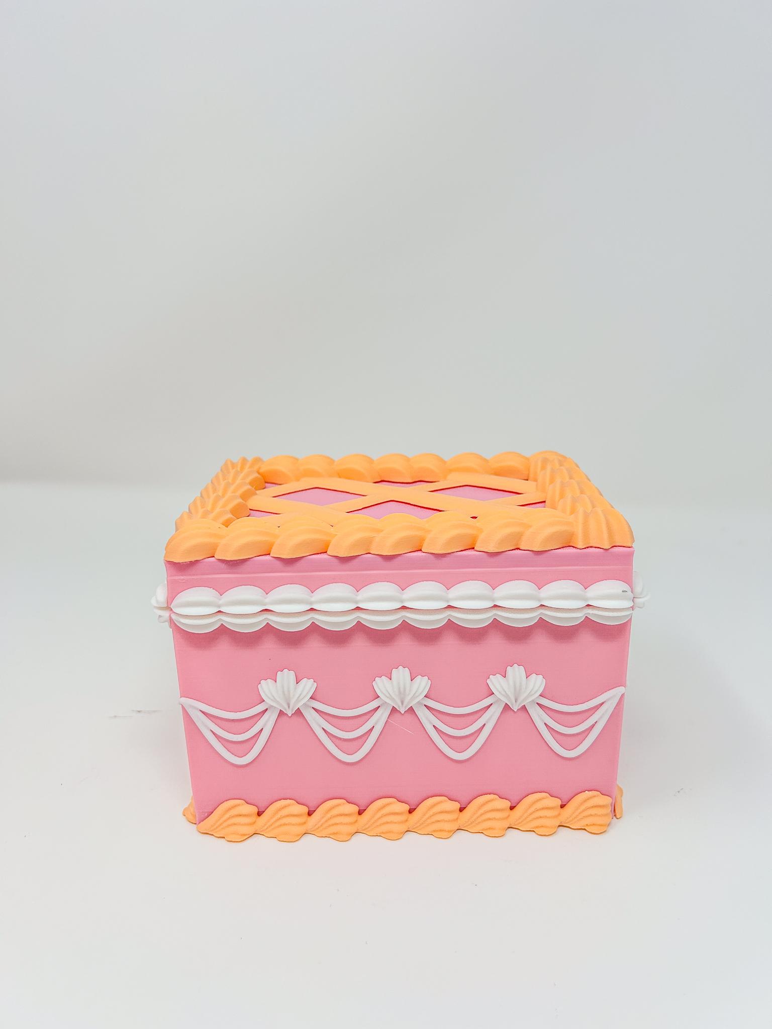 Vintage Cake Recipe Box - Kitsch Container or Jewelry Box 3d model