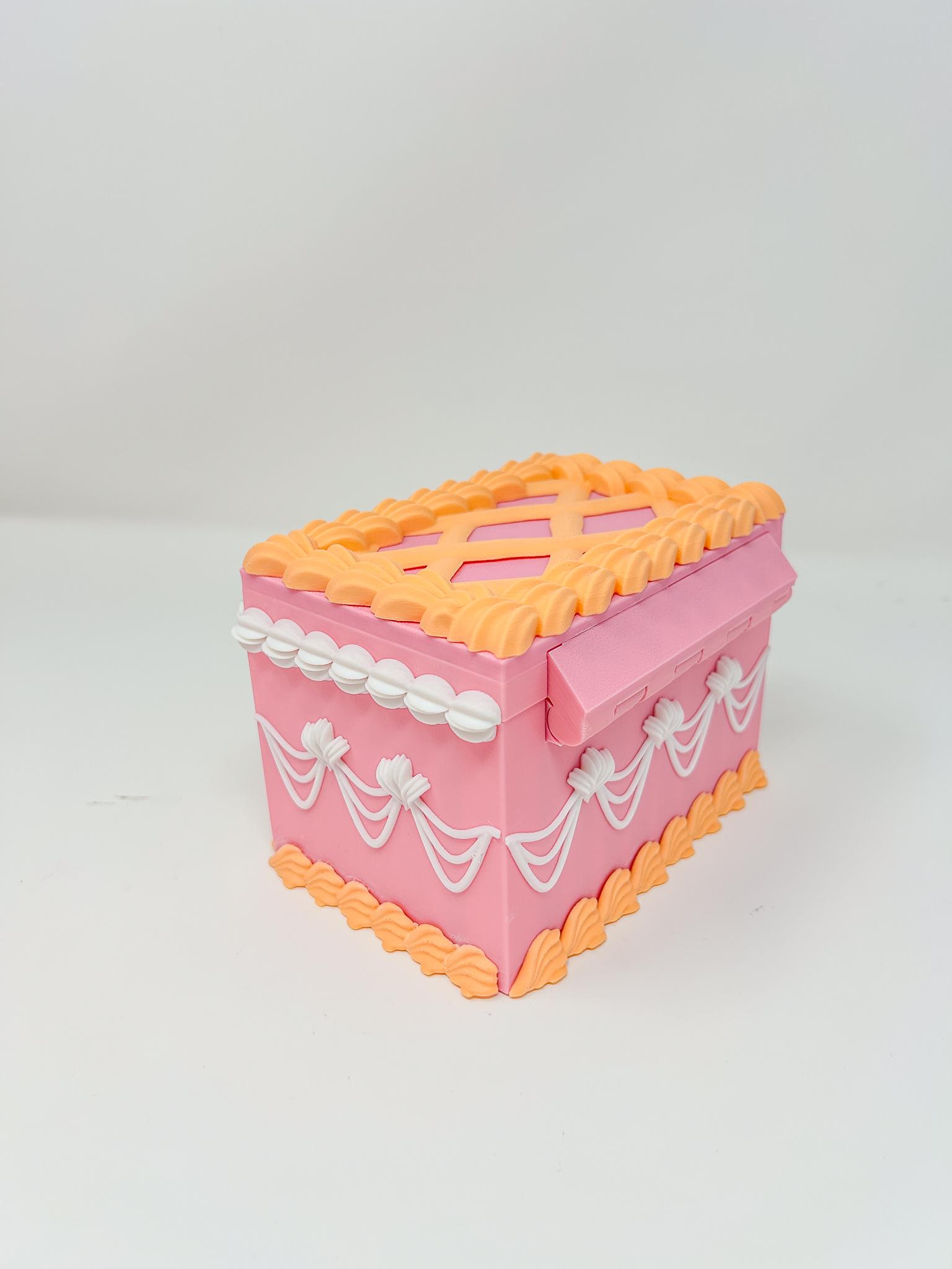 Vintage Cake Recipe Box - Kitsch Container or Jewelry Box 3d model