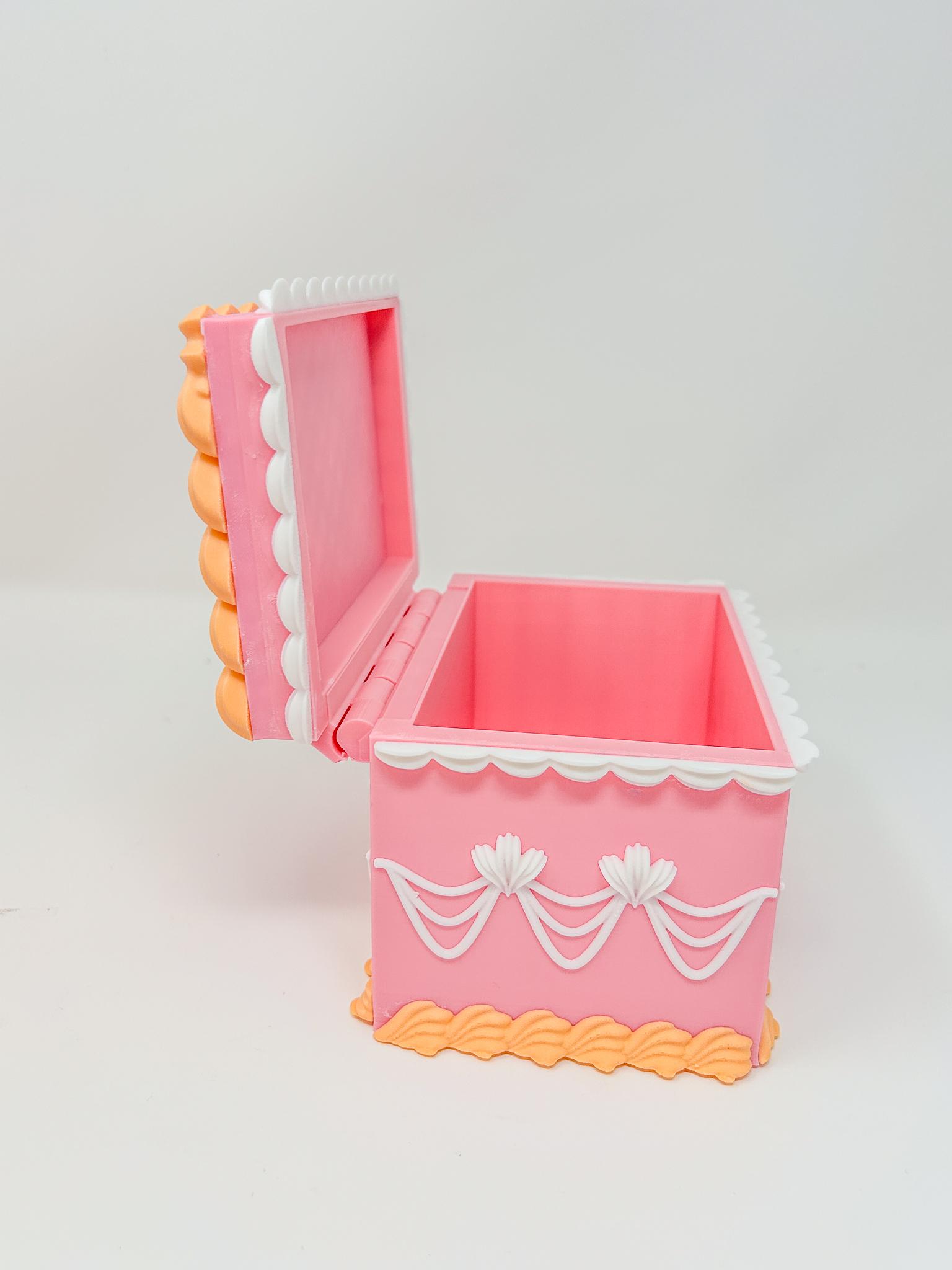 Vintage Cake Recipe Box - Kitsch Container or Jewelry Box 3d model