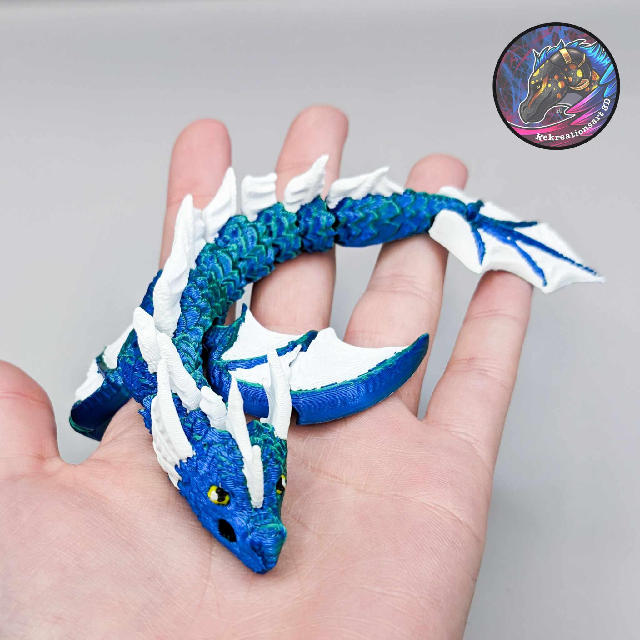 Baby Flexi Sea Dragon Keychain 3d model