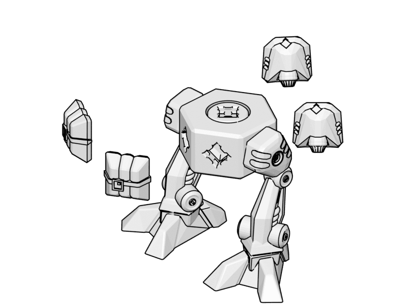 PrintABlok Light Mech mech Robot Construction Toy 3d model