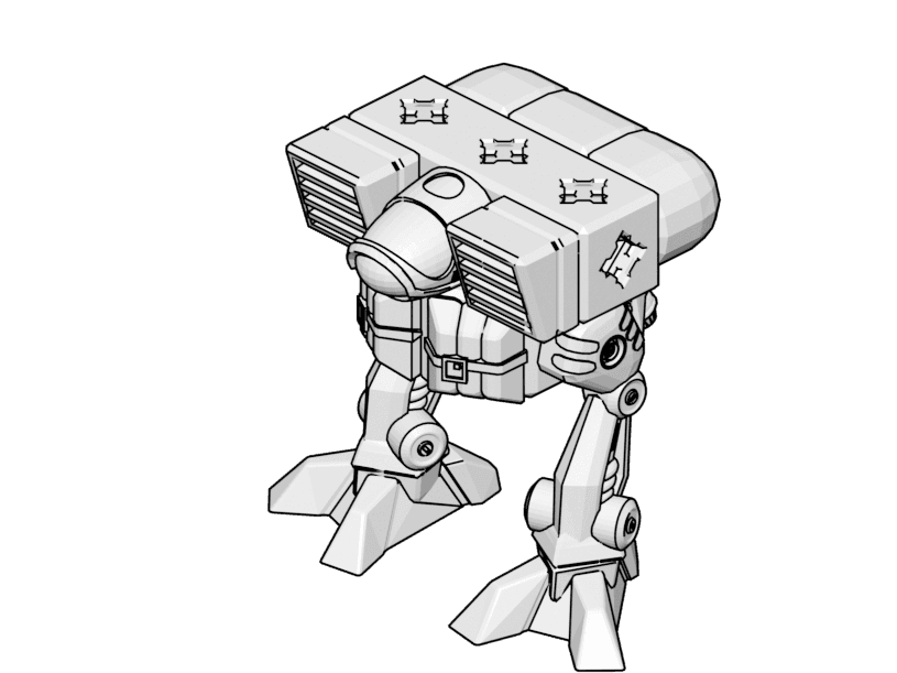 PrintABlok Light Mech mech Robot Construction Toy 3d model