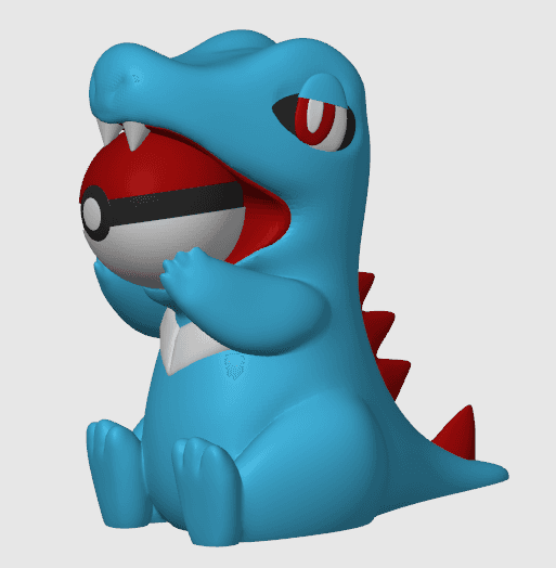 Totodile Pokemon (Nosupport, 3mf included) 3d model