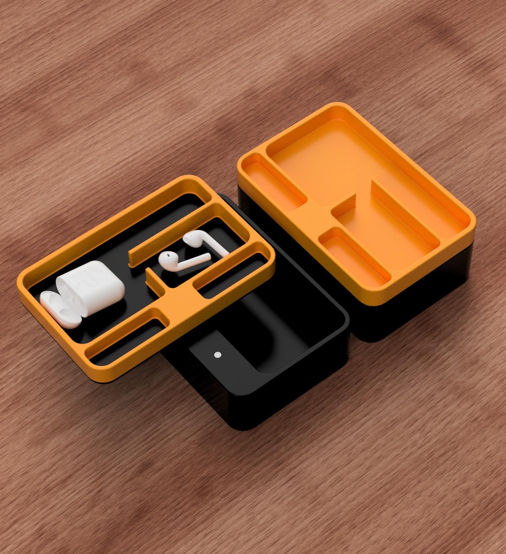 Tray Box with Magnetic Swivel lid 3d model